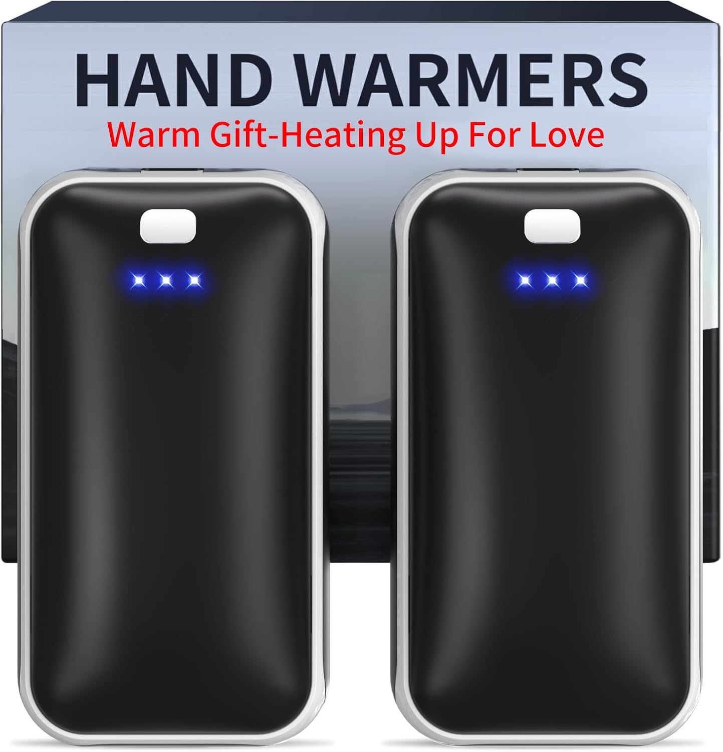 Rechargeable Electric Hand Warmers (2-Pack) – Portable Pocket Heater for Winter, Hiking & Christmas Gifts