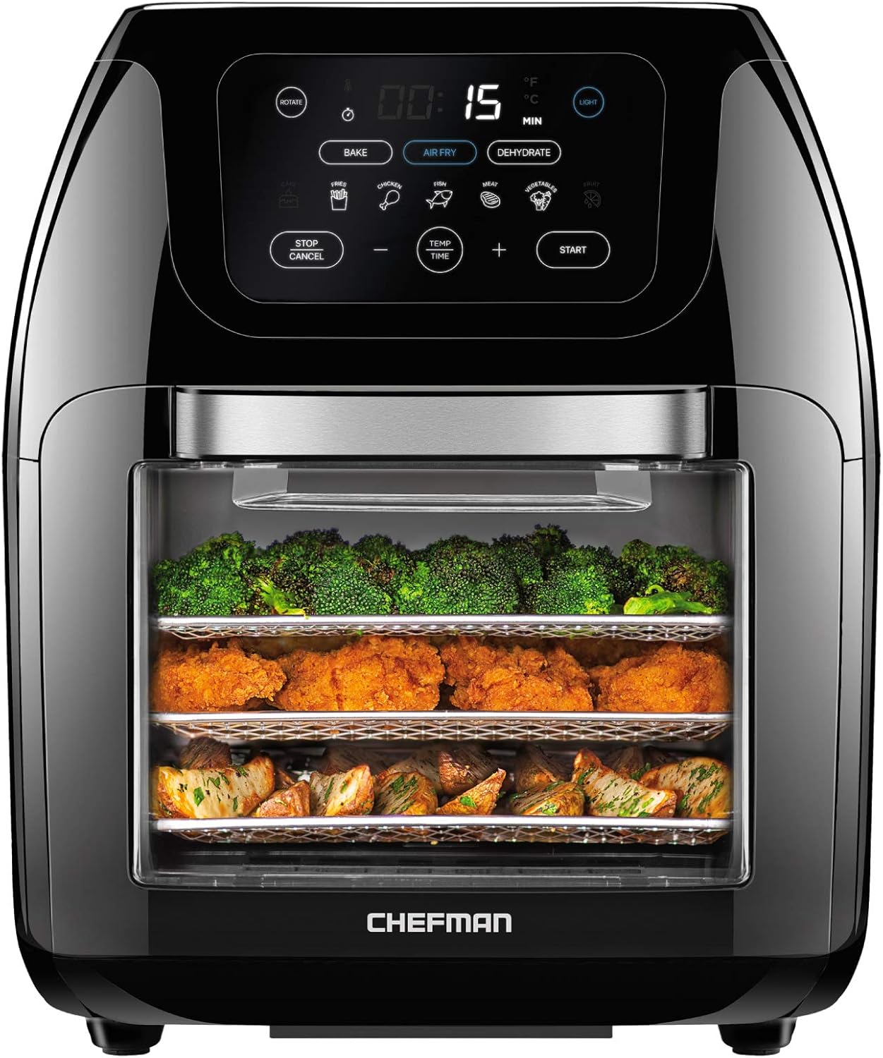 CHEFMAN Multifunctional Digital Air Fryer+ Rotisserie & Convection Oven (10L Family Size)