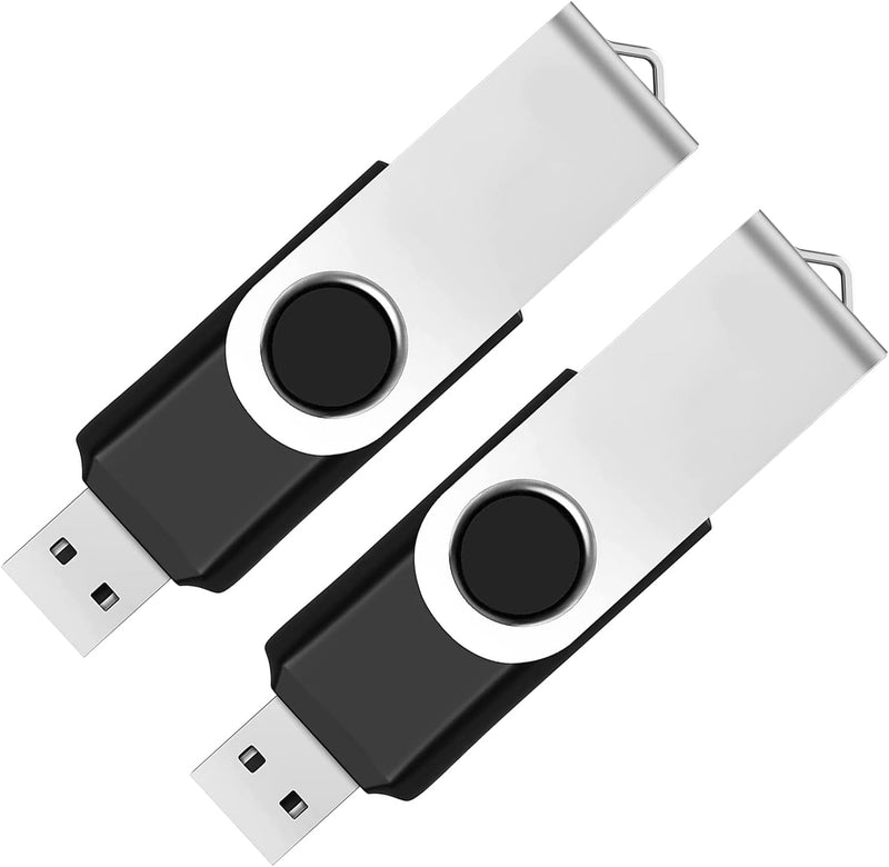 2 Pack 64GB USB Flash Drive – High-Speed Swivel Memory Sticks (Plug & Save)