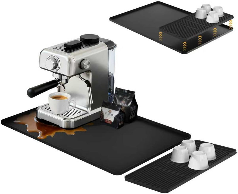 24×16-Inch Coffee Mat – Heat-Resistant Silicone Countertop Mat for Coffee Bar & Kitchen