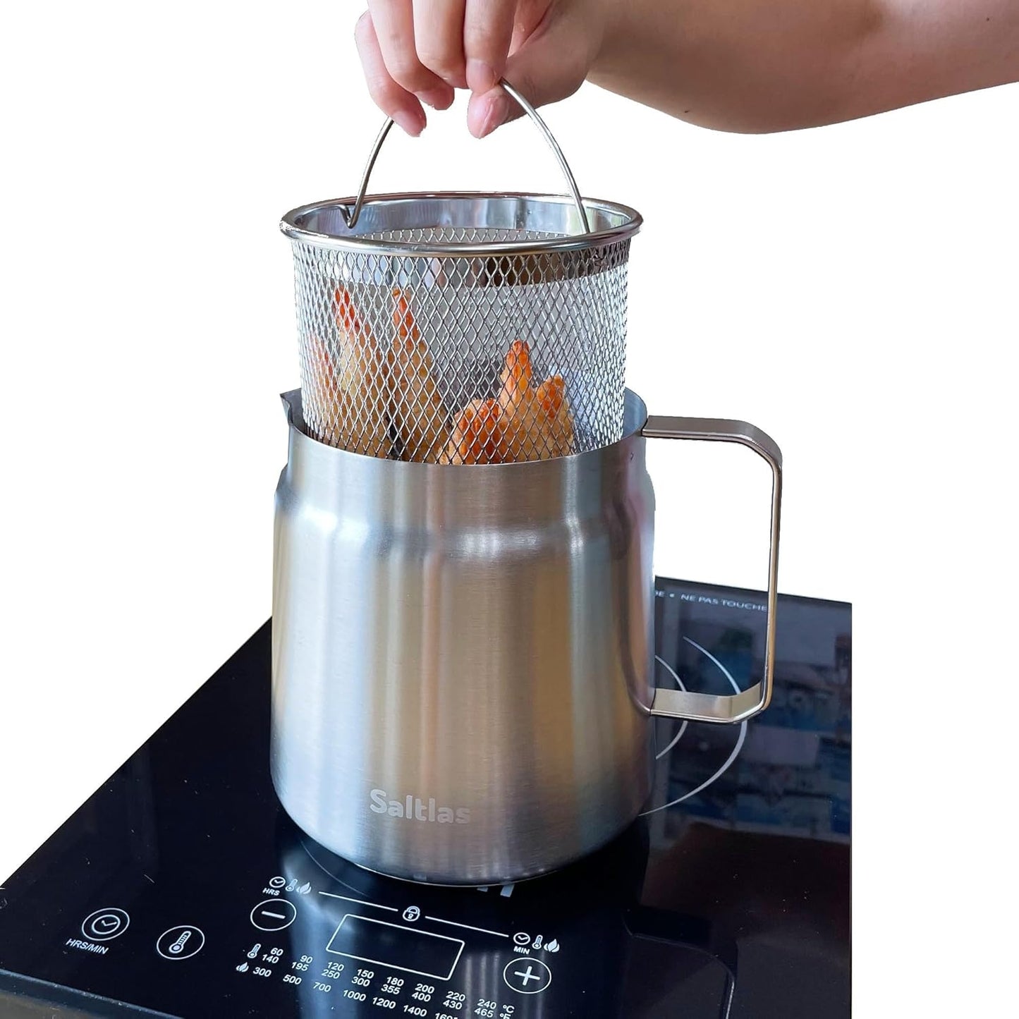 Deep Fryer Pot with Basket & Oil Strainer – Stainless Steel Cooking Essential