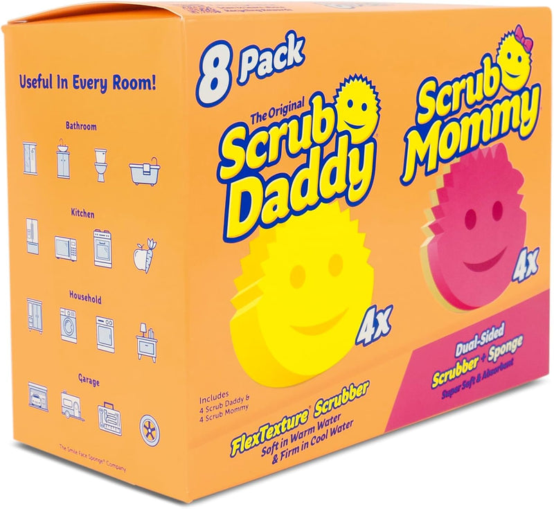 Scrub Daddy & Scrub Mommy Sponge Set (8 Pack)