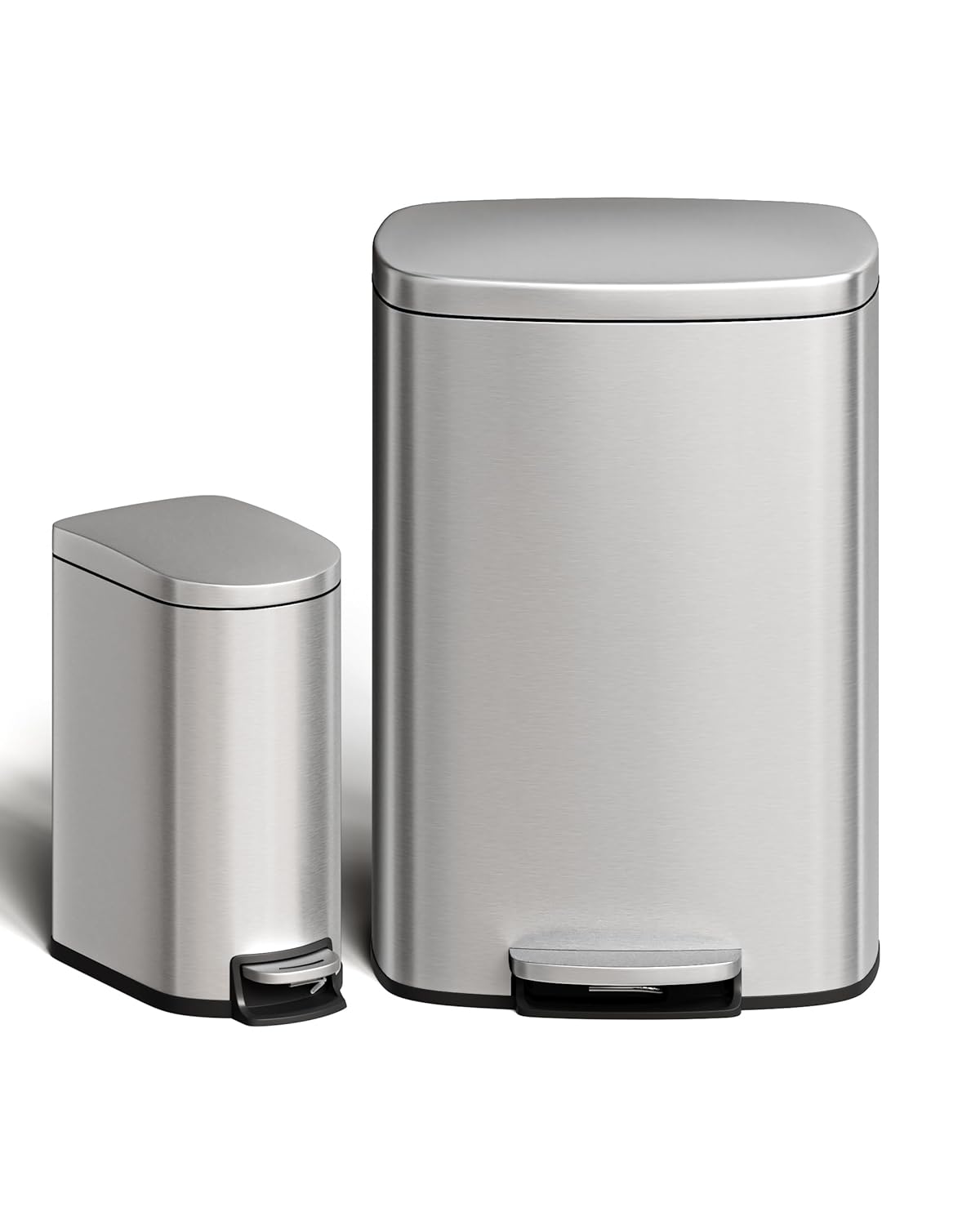 Garvee Stainless Steel Trash Can Set (13 & 2.6 Gallons)
