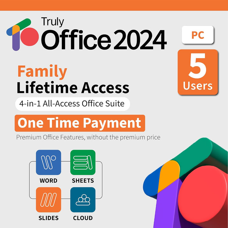 Office 2024 – Lifetime Access for 5 Users (No Subscriptions. Just Power.)