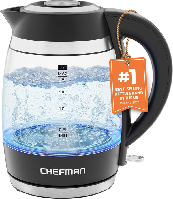 Chefman 1.8L Electric Kettle – 1500W Fast Boil