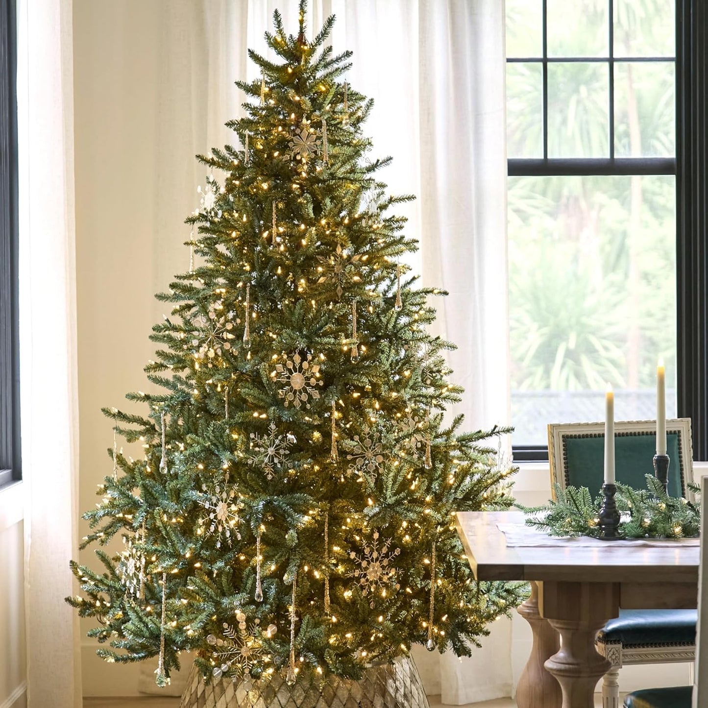 Luxury 7.5ft Pre-Lit Christmas Tree – 2,960 Tips & Easy Plug Setup | Premium Holiday Centerpiece