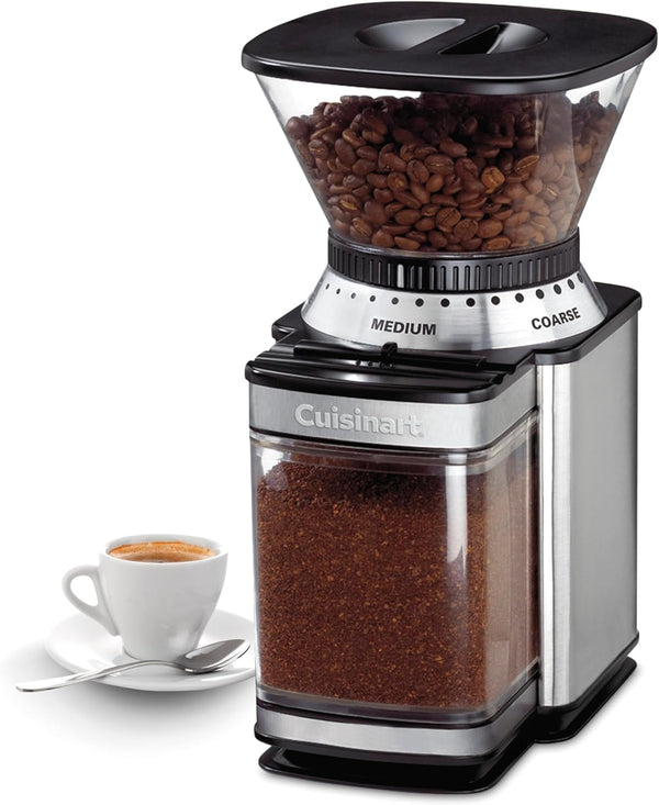 Cuisinart DBM-8P1 Burr Coffee Grinder – 18-Position Precision Grind with Cup Selector (4–18 Cups, Stainless Steel)