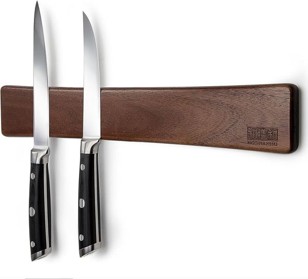 HOSHANHO Magnetic Knife Strip – 16 Inch Acacia Wood Wall Mounted Knife Holder