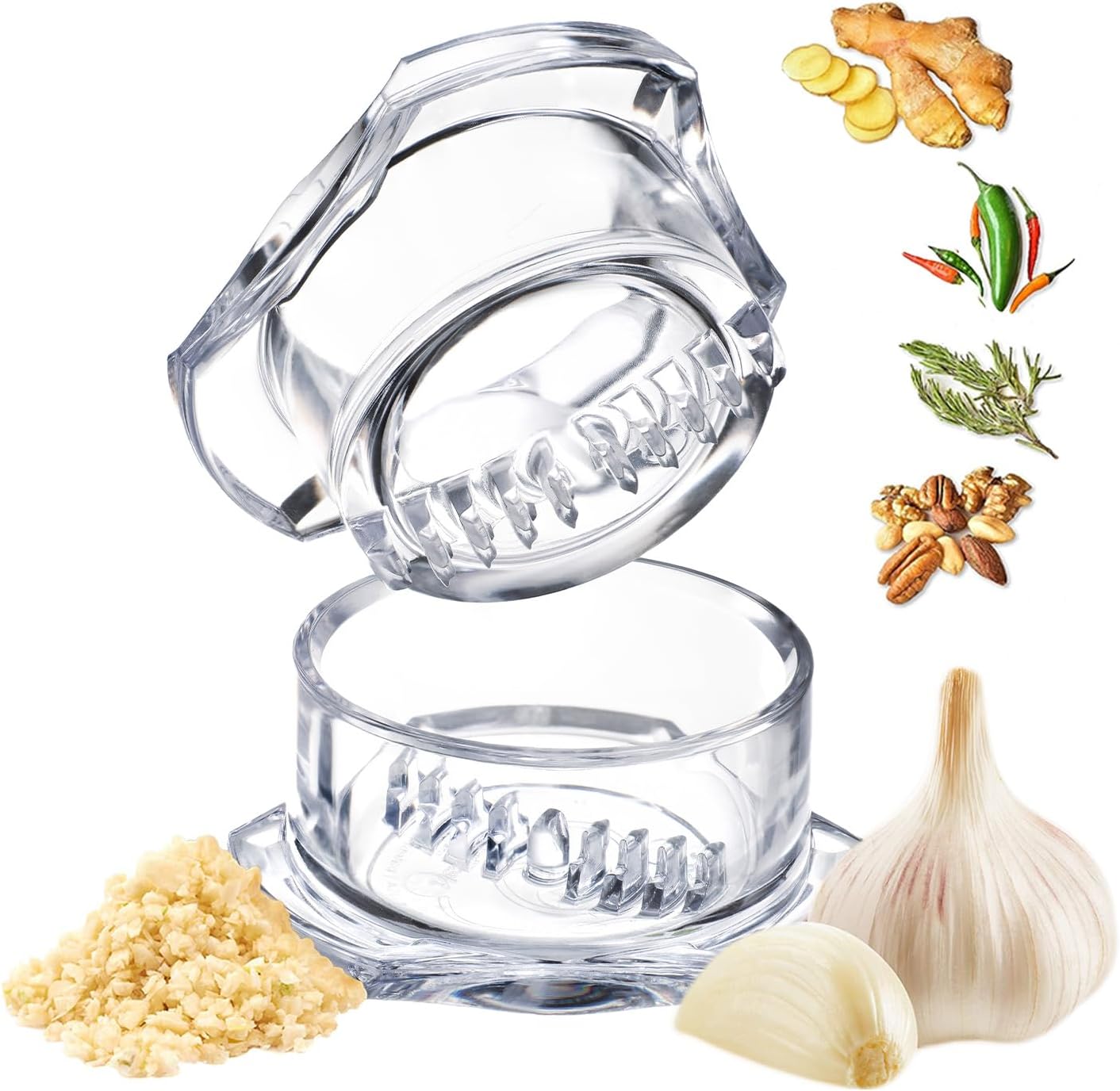 Nextrend Garlic Twister 4th Gen – Garlic Mincer & Crusher for Herbs, Ginger, Nuts